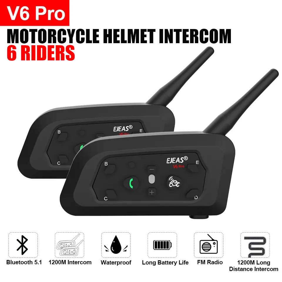 EJEAS Bluetooth Motorcycle Helmet Headset IP65 Waterproof