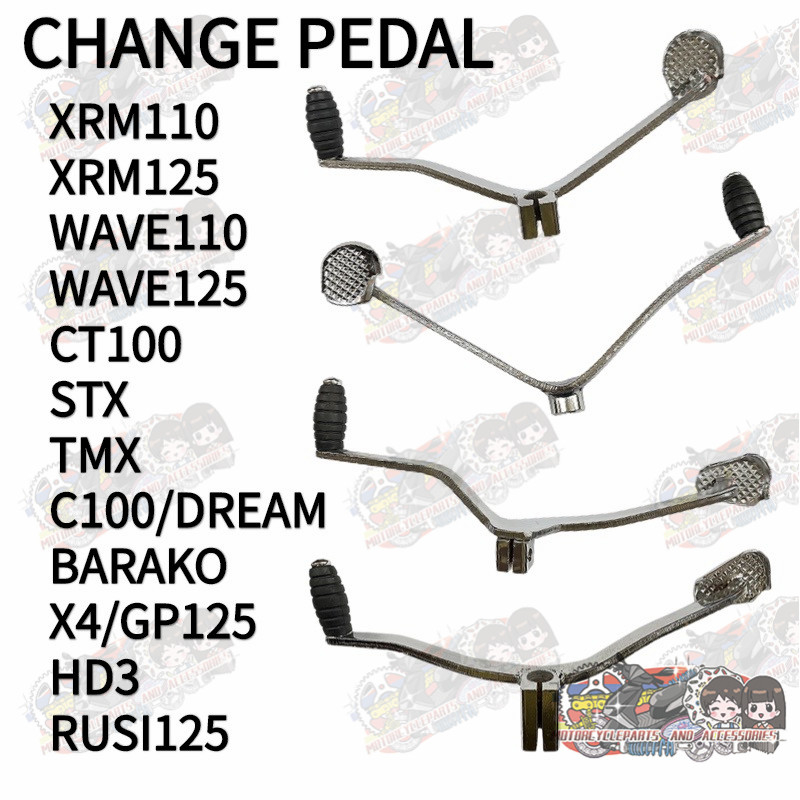 LJ Motorcycle Gear Change Pedal Xrm, Wave, Tmx, Barako, Rusi125, X4