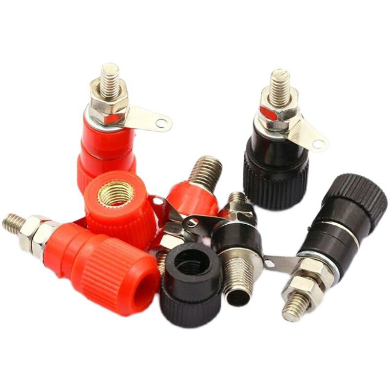 1Set Red + Black Binding Post plug connectors Banana socket plug ...