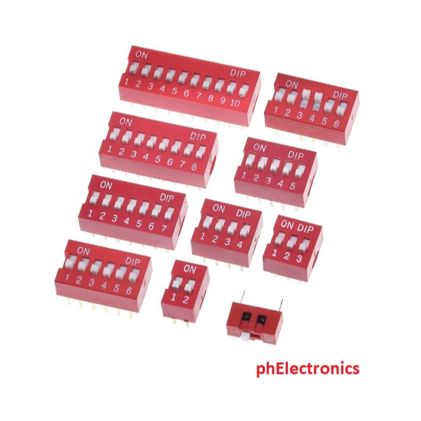 1pc Slide Type on off lever key 1 2 3 4 5 6 7 8 9 10 12 Bit 2.54mm ...