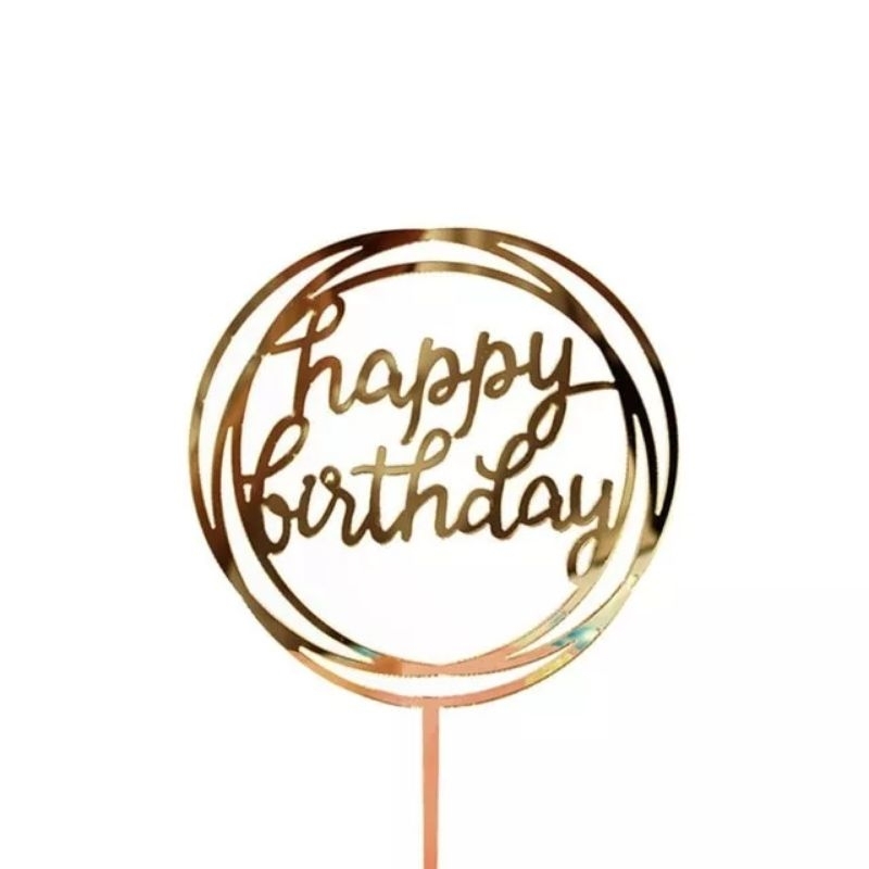 Happy Birthday Acrylic Card Cake Topper | Shopee Philippines
