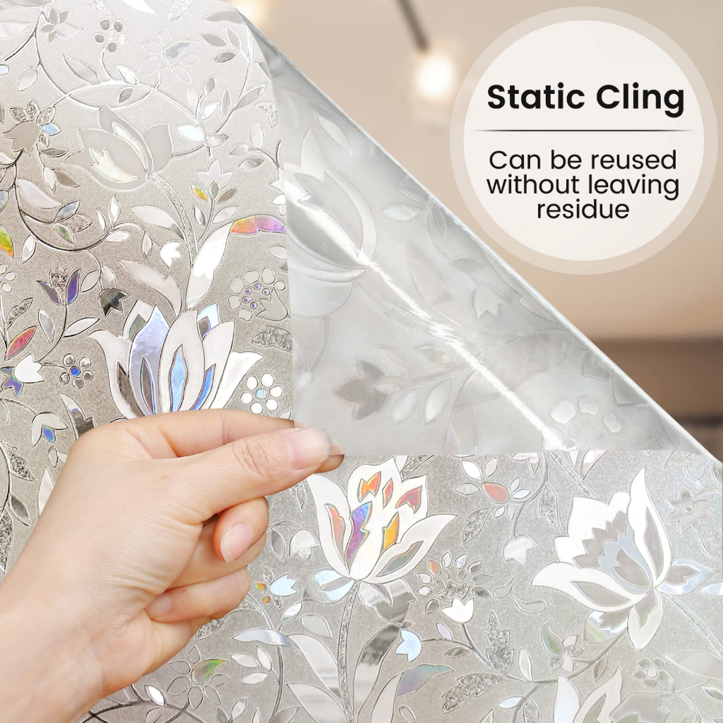 (75CM*4M) GS 3D Window Sticker Film,Frosted Glass Sticker for Window ...