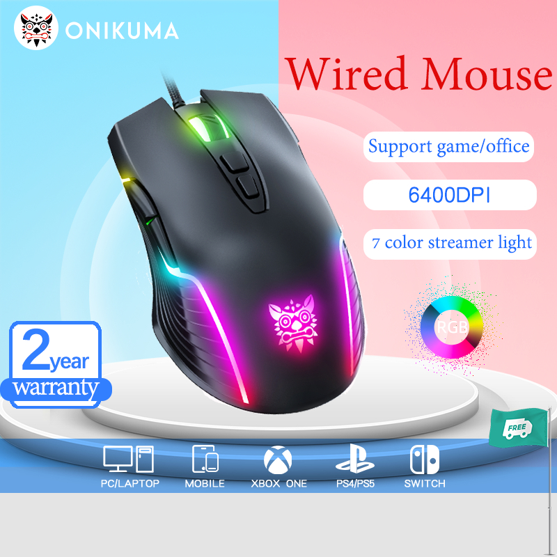 Onikuma CW905 Pink 3600DPI adjustable wireless gaming mouse para sa ...