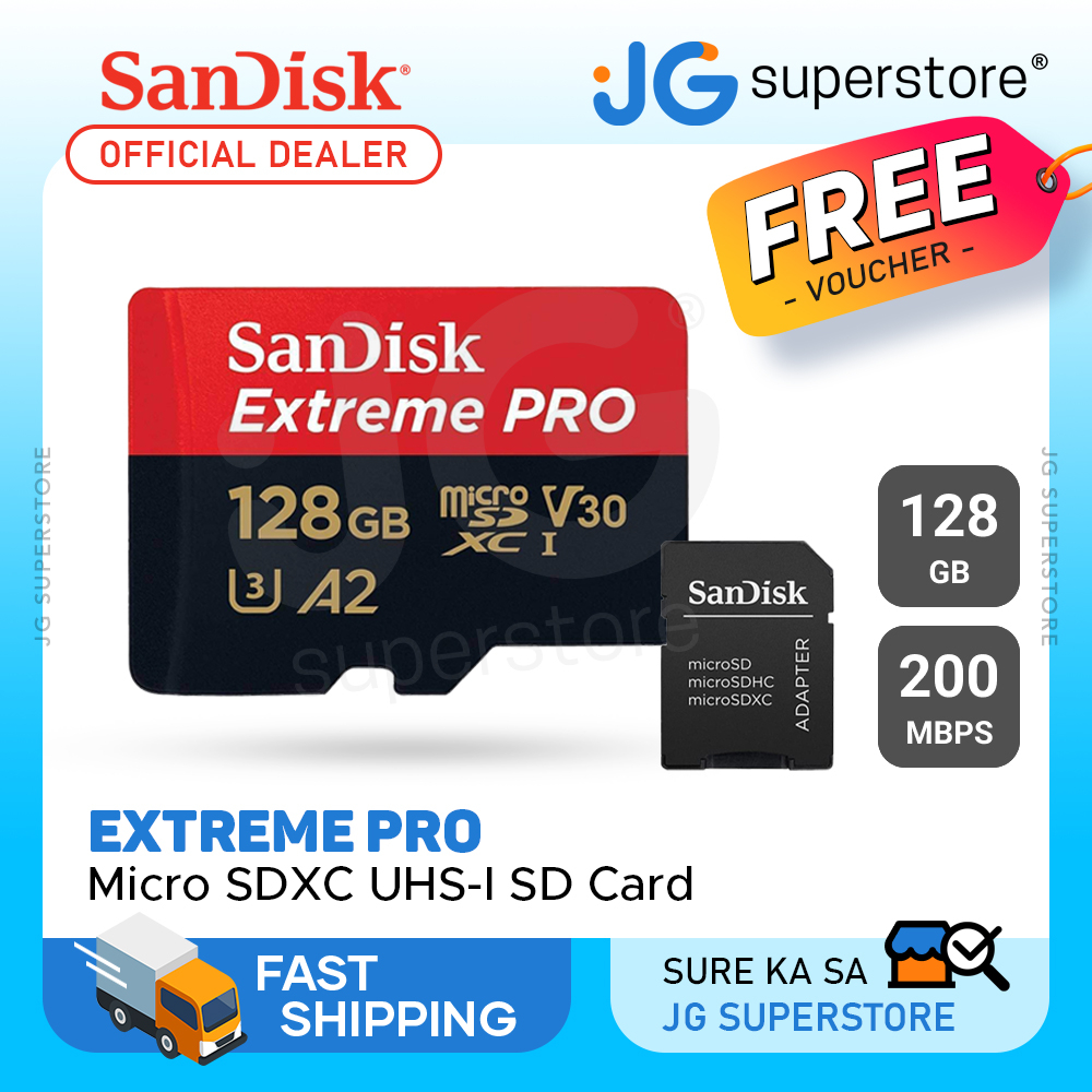 SanDisk Extreme PRO SD Card (32GB/64GB/128GB) 200MB/s Class 10 U3