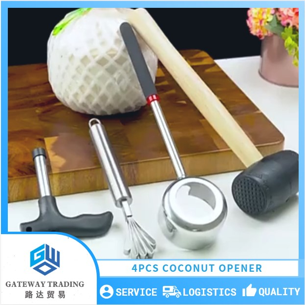 4Pcs Coconut Opener Tool Stainless Steel Coconut Opener Driller Cut ...