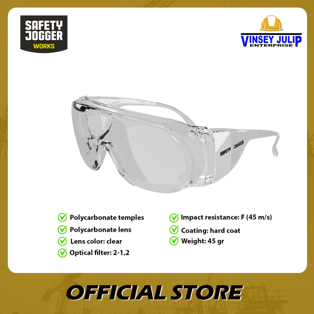 Safety Jogger Virunga Cover Safety Glasses Scratch Resistant | Shopee ...