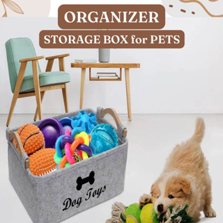 Pet Dog Stuff Box Pet supplies Bin Organizer Basket For Toys And