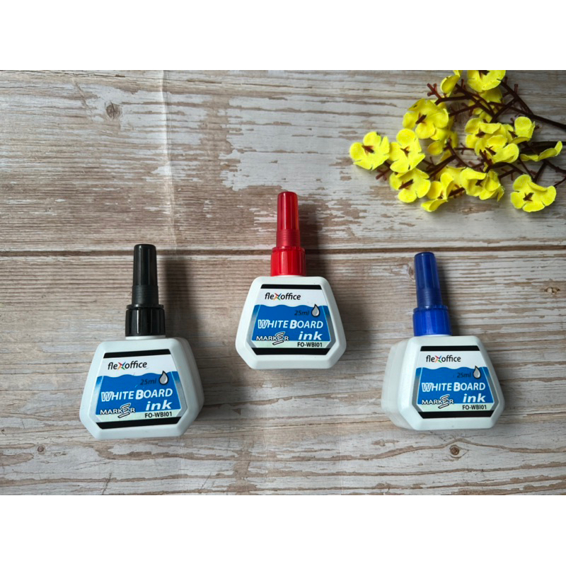 Flexoffice Whiteboard Marker ink refill 25ml FOWB101 Black/ Blue / Red