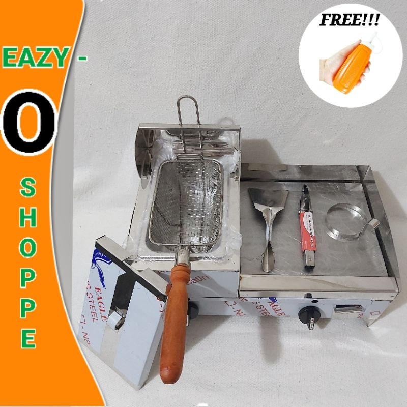 BURGER GRILL WITH DEEP FRYER 12X12 PURE STAINLESS , COD available