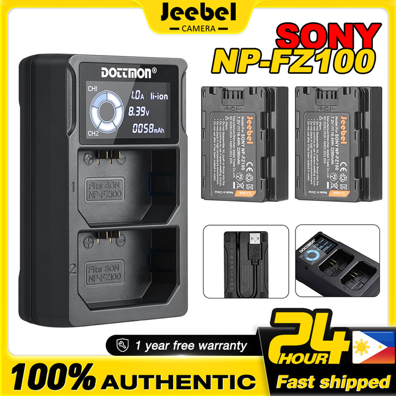 NPFZ100 Battery Charger Dual Charger Case 2280mAh np fz100