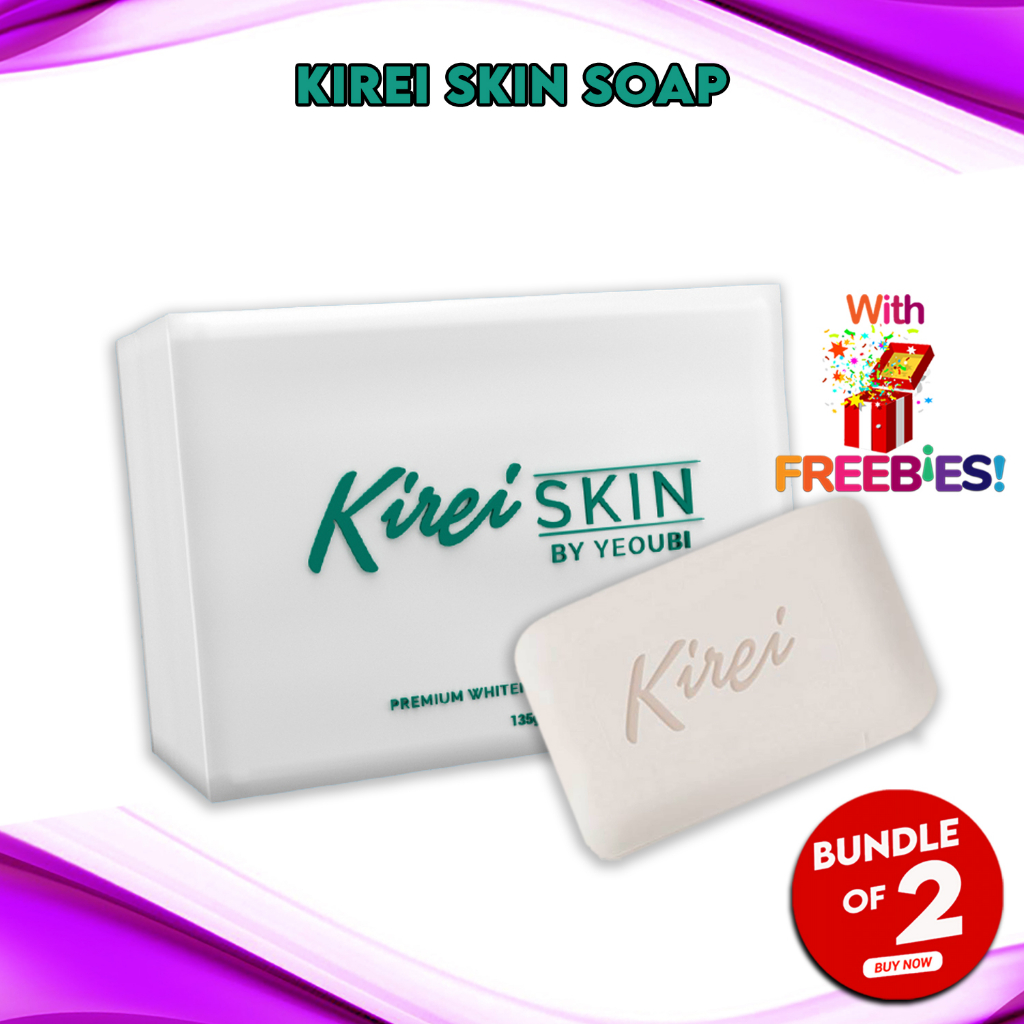 Bundle of 2! Kirei Soap with FREEBIES! Skin Premium Whitening Soap for