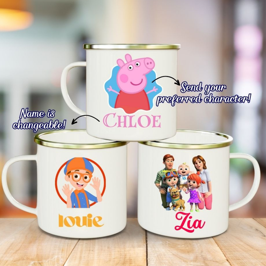 Blippi Cocomelon Peppa Pig Personalized Camper Mug Not Breakable Cup ...