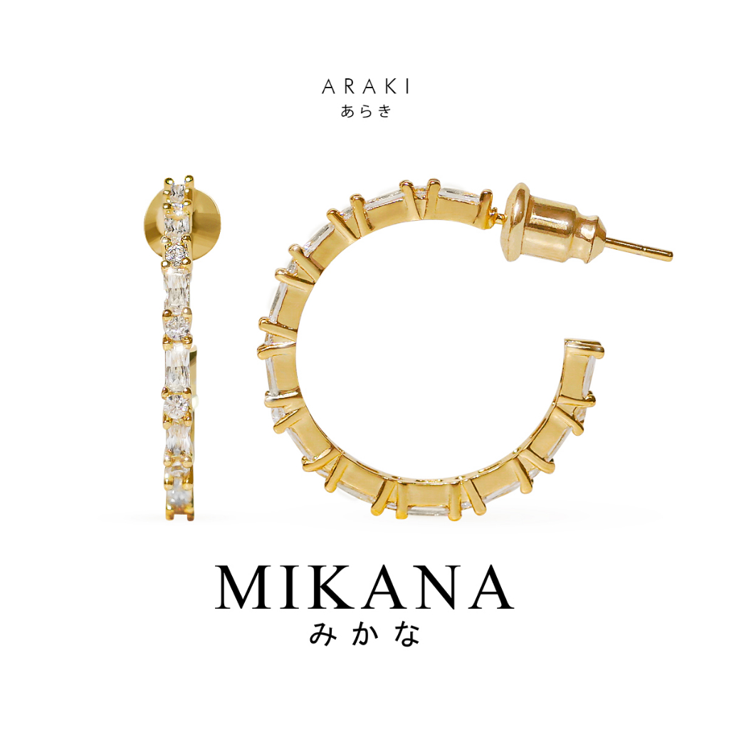 Mikana 14k Gold Plated Araki Hoop Earrings Accessories Jewelry For ...