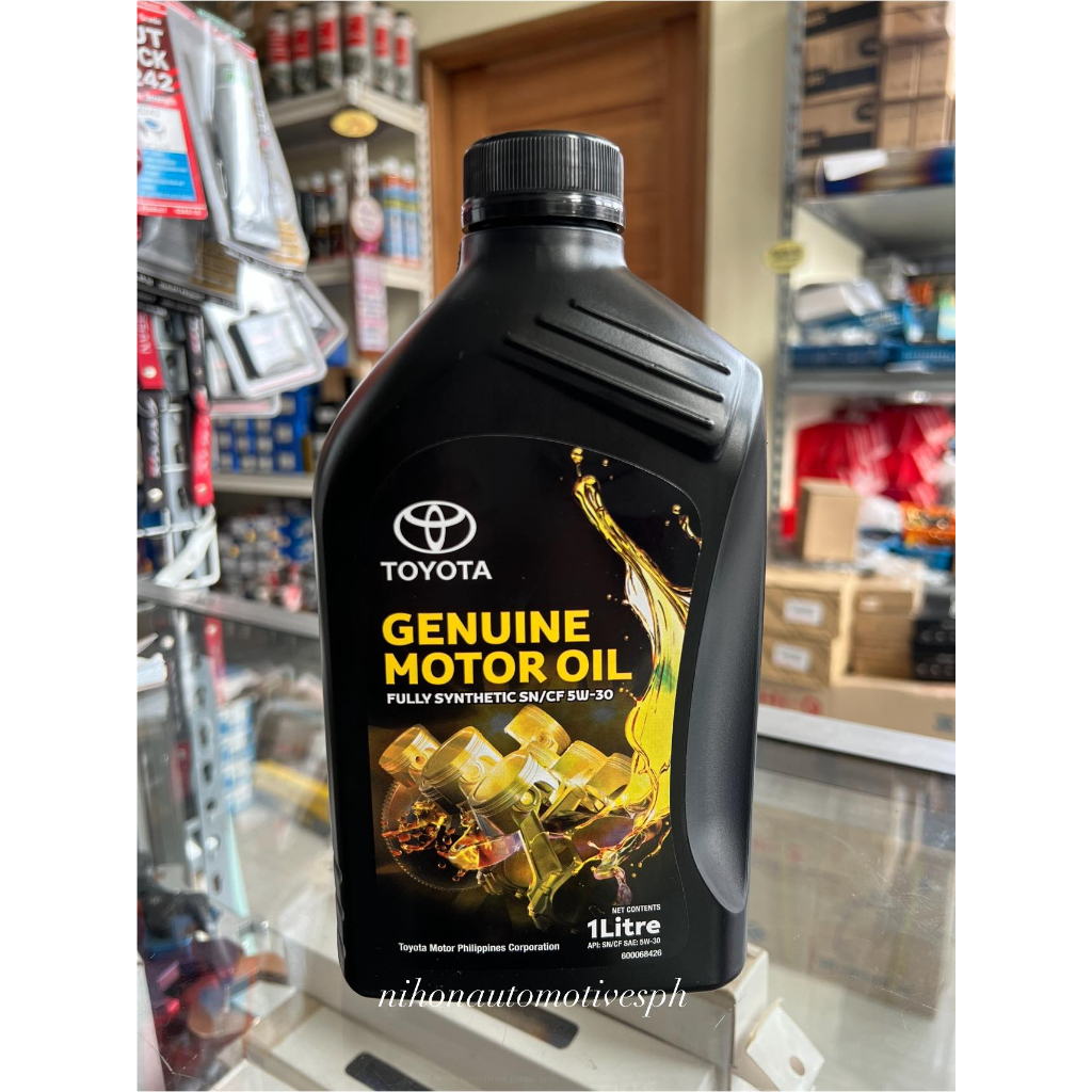 TOYOTA GENUINE MOTOR OIL FULLY SYNTHETIC SN/CF 5W-30 (1 LITER) | Shopee ...