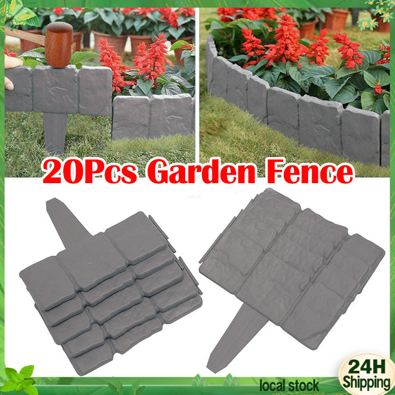 20Pcs Garden Fence Detachable Fence For Yard Garden Decor Courtyard ...