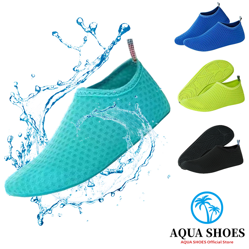 AQUA SHOES Quick Dry Beach Shoes Diving Non-slip Swimming Shoes Unisex ...