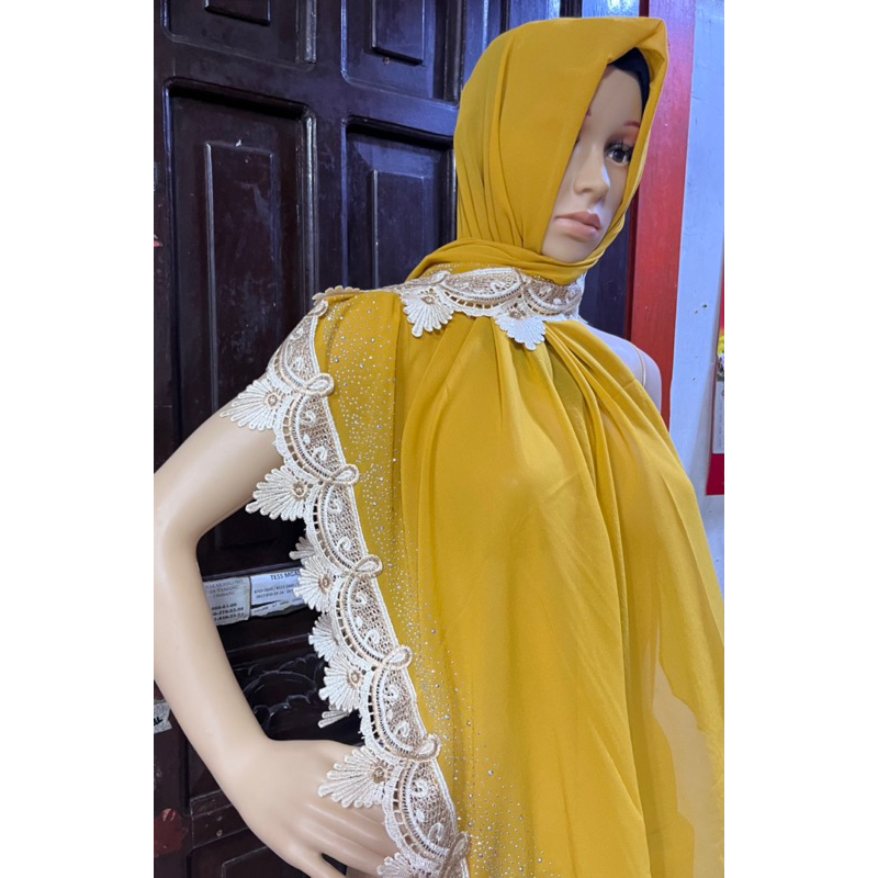 Occasional Rectangle lace hijab elegant shawl Shopee Philippines