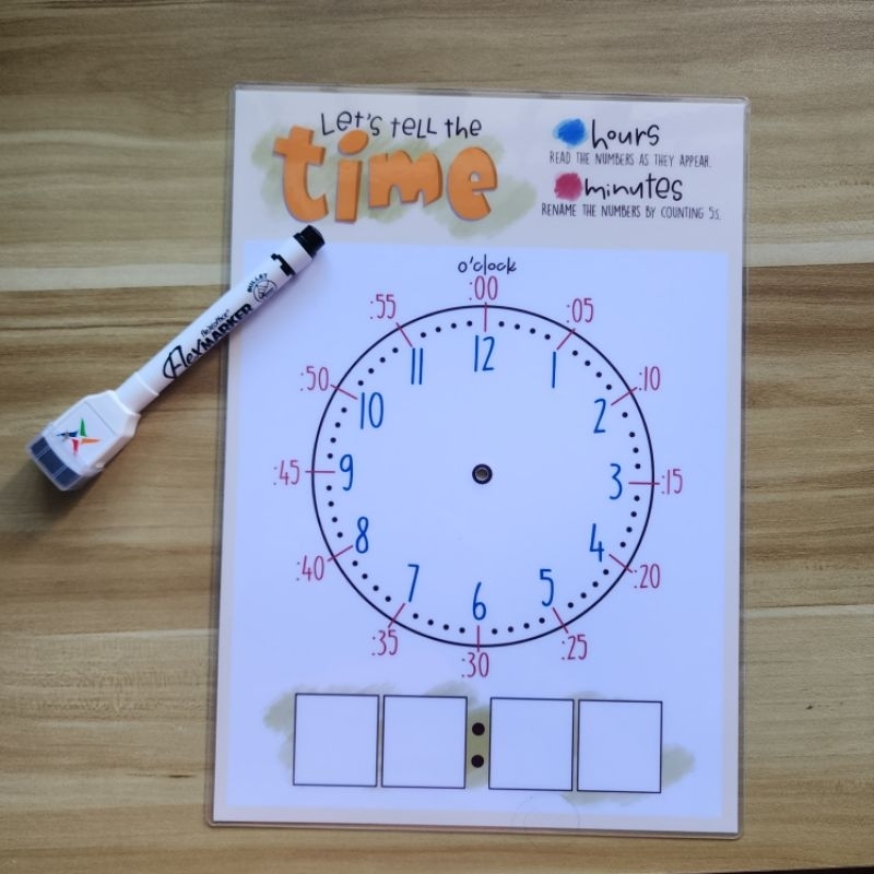 Let's Tell the Time Interactive Clock for Kids | Shopee Philippines