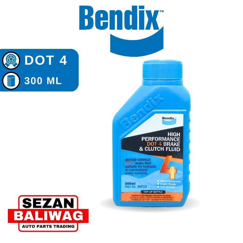 BRAKE & CLUTCH FLUID DOT 4 300ML HIGH PERFORMANCE BENDIX BBF23 Shopee