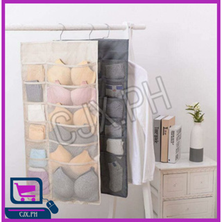 Double Sided 30 Pockets Hanging Bag Space Saver Bra Underwear