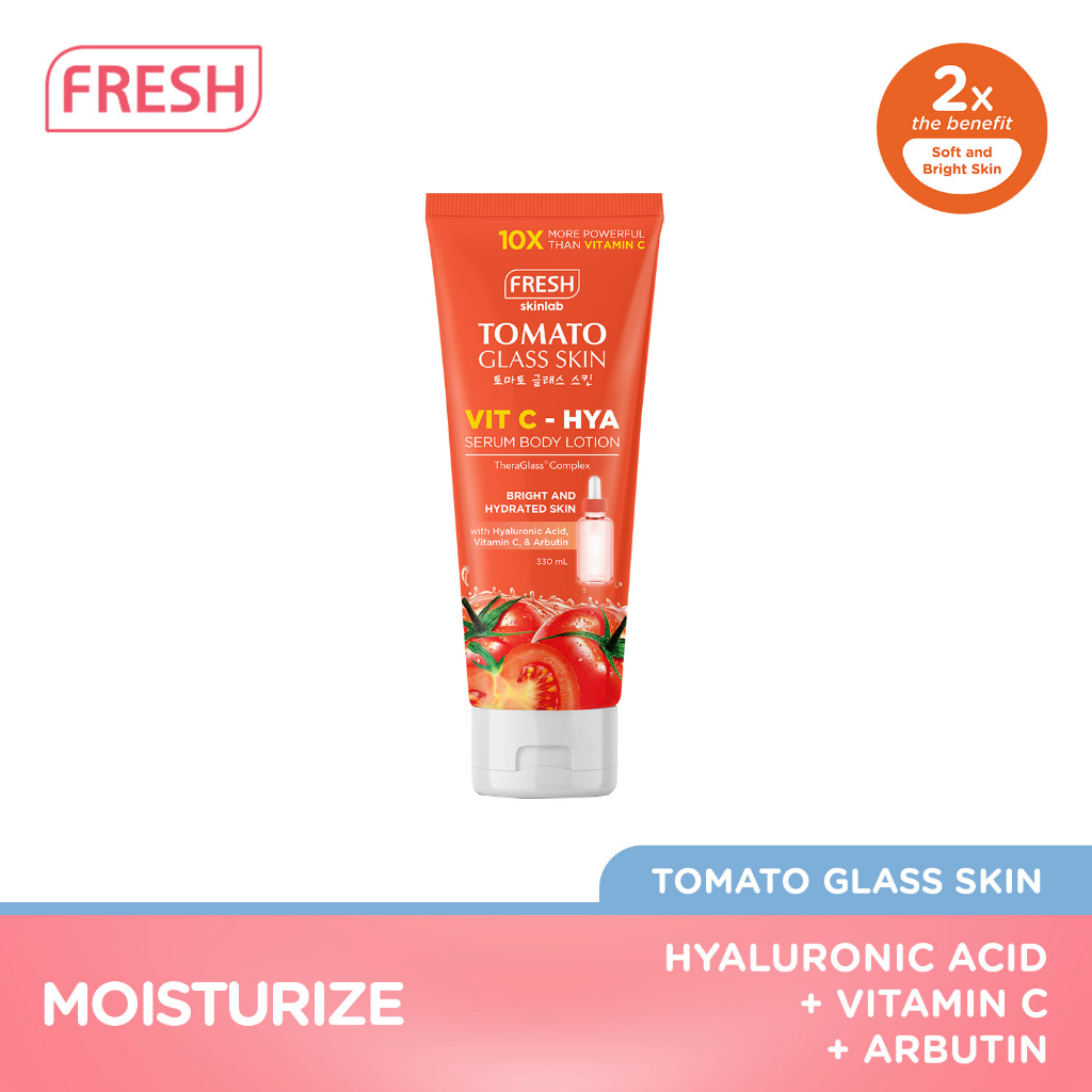Fresh Skinlab Tomato Glass Skin Vit C Hya Serum Body Lotion 330mL
