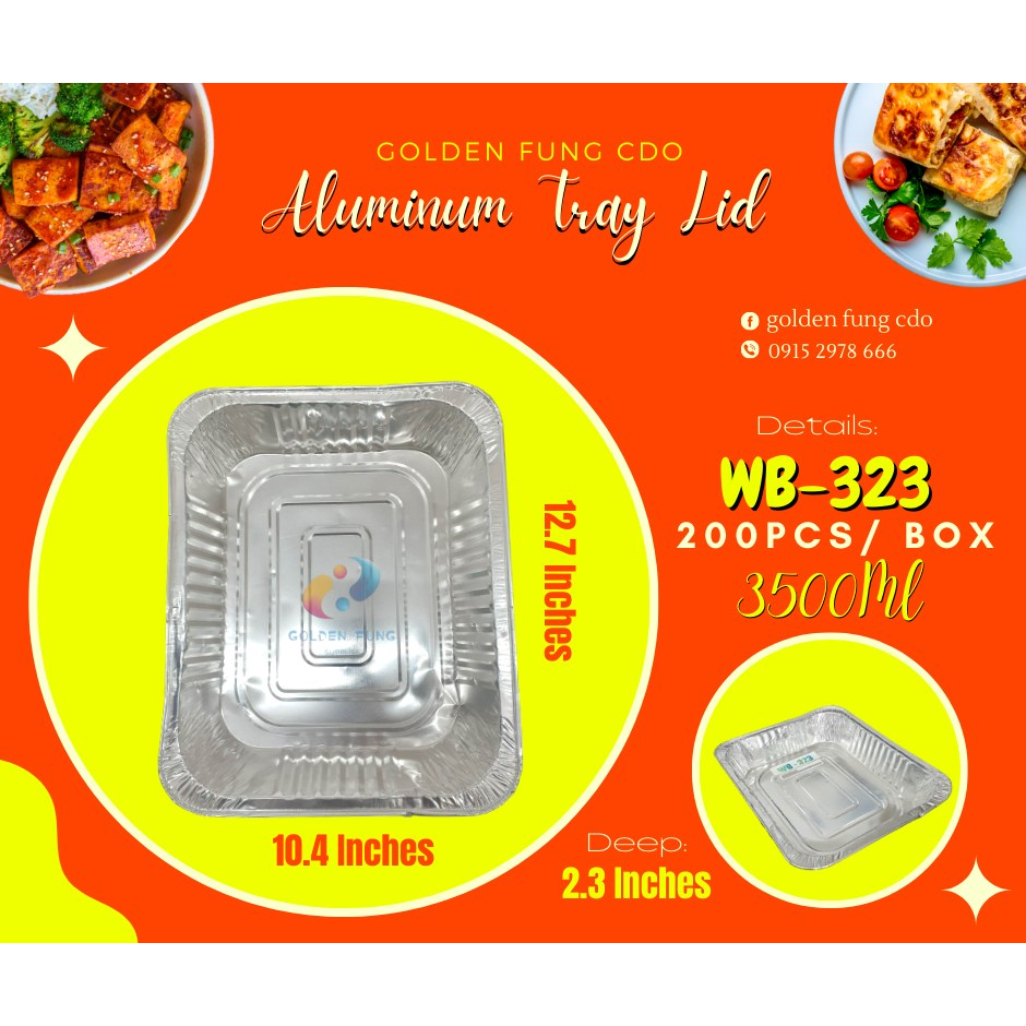 WB 323 ALUMINUM TRAY NO LID 200PCS Shopee Philippines