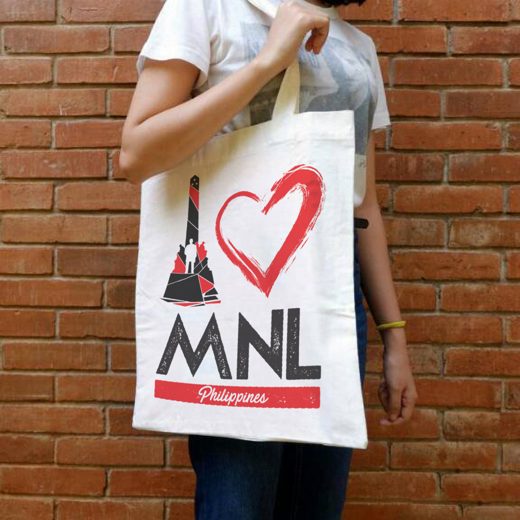 I Love Manila Design Bags Fashion Canvas Tote Bag White Canvas Shoulder ...