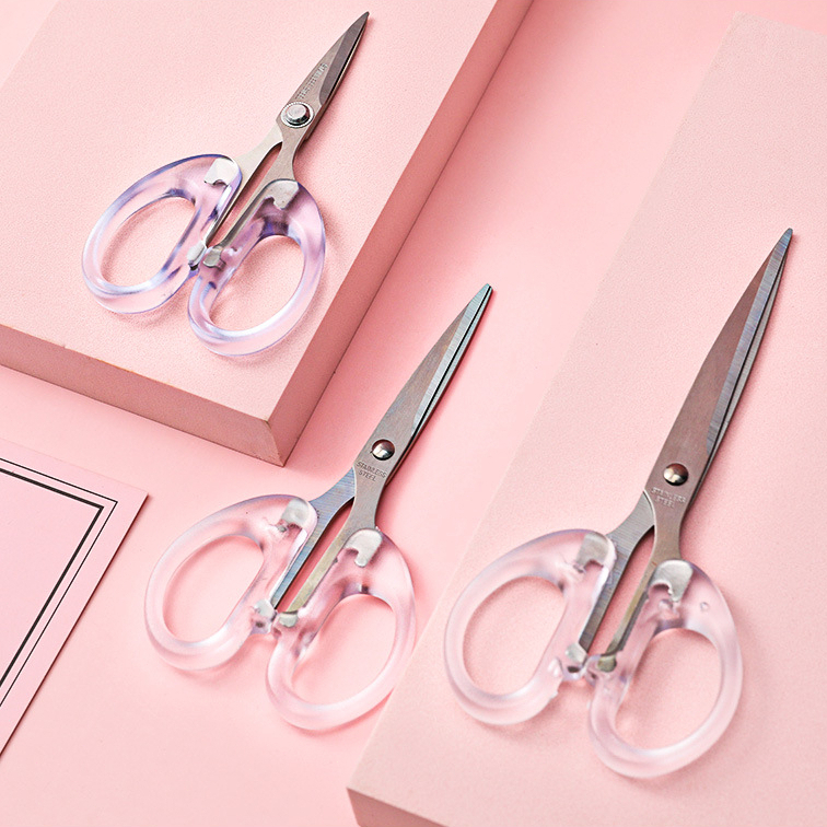 3 Sizes Transparent Small Scissors Handmade Stainless Steel Scissors ...