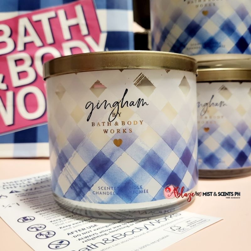Gingham 3 Wick Candle by Bath & Body Works | Shopee Philippines