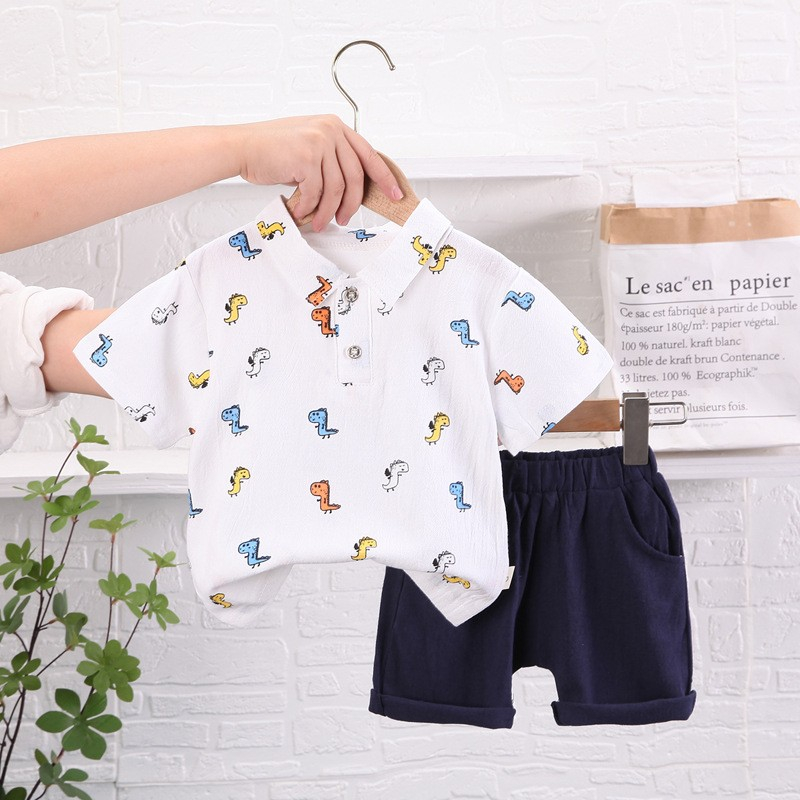 Polo Shirt In Cotton Stuff For Baby Boy #PY52