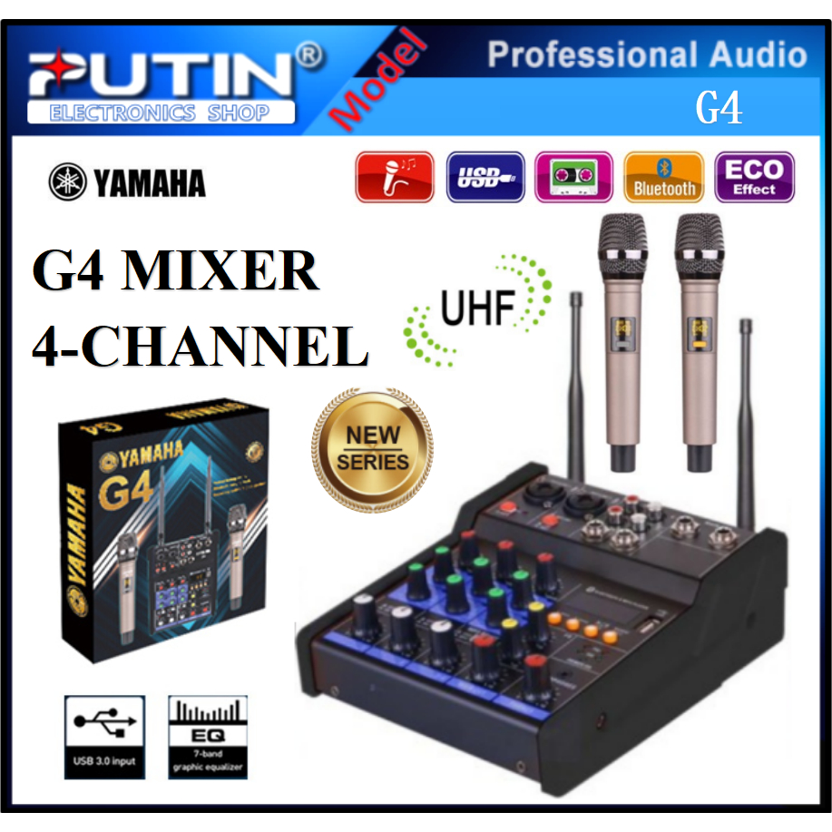 The Mixer YAMAHA G4 POWER MIXER 4 Channels USB bluetooth WITH 2 PCS