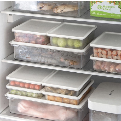 Refrigerator Freezer Storage Box Fridge Container ref Food Organizer