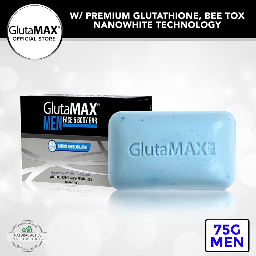 GlutaMAX MEN Soap 75g Whitening Glutathione Collagen Revitalizing Face &  Body Bar | Shopee Philippines