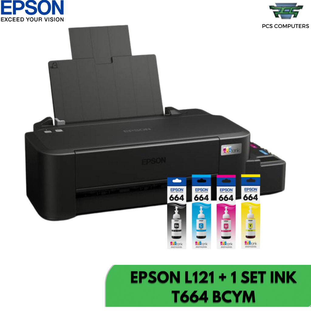 Epson EcoTank L121 A4 Ink Tank Printer|ultra-high yield of 4,500 for ...