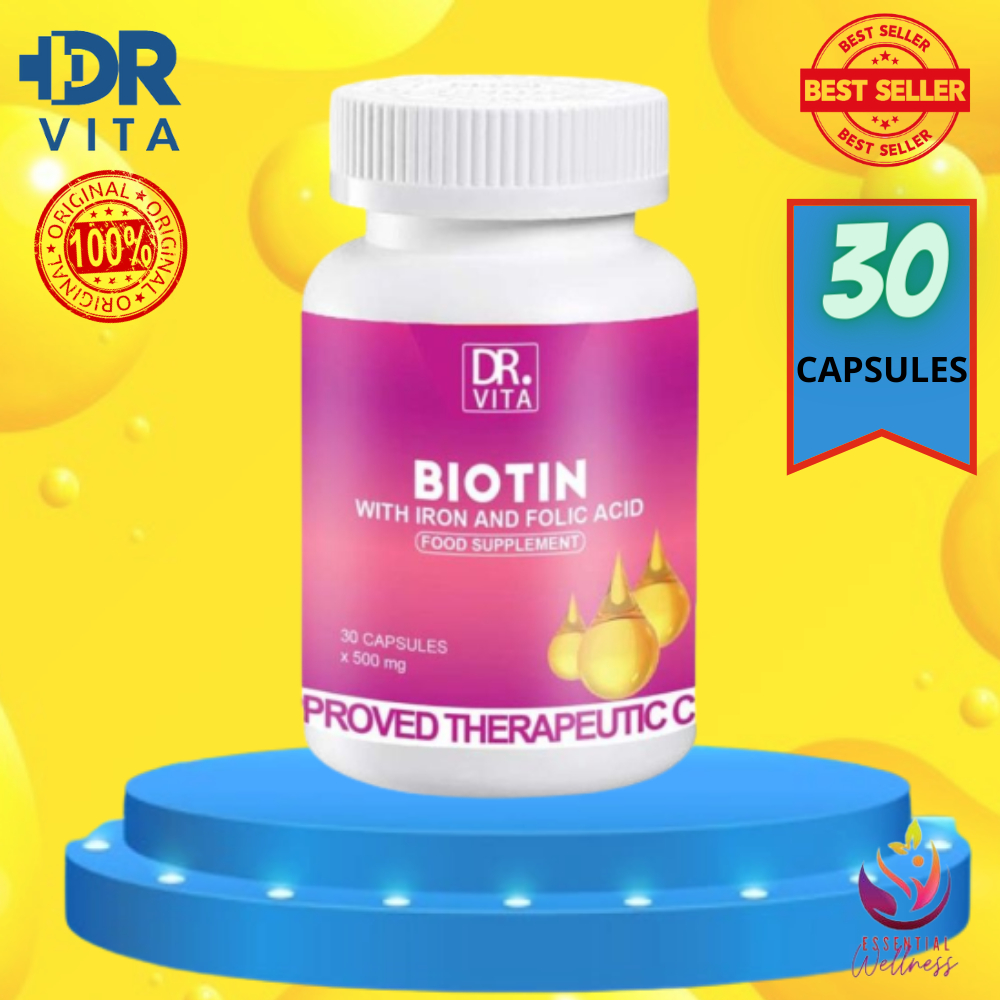 AUTHENTIC DR. VITA BIOTIN FOR WOMEN (30 CAPSULES) | Shopee Philippines