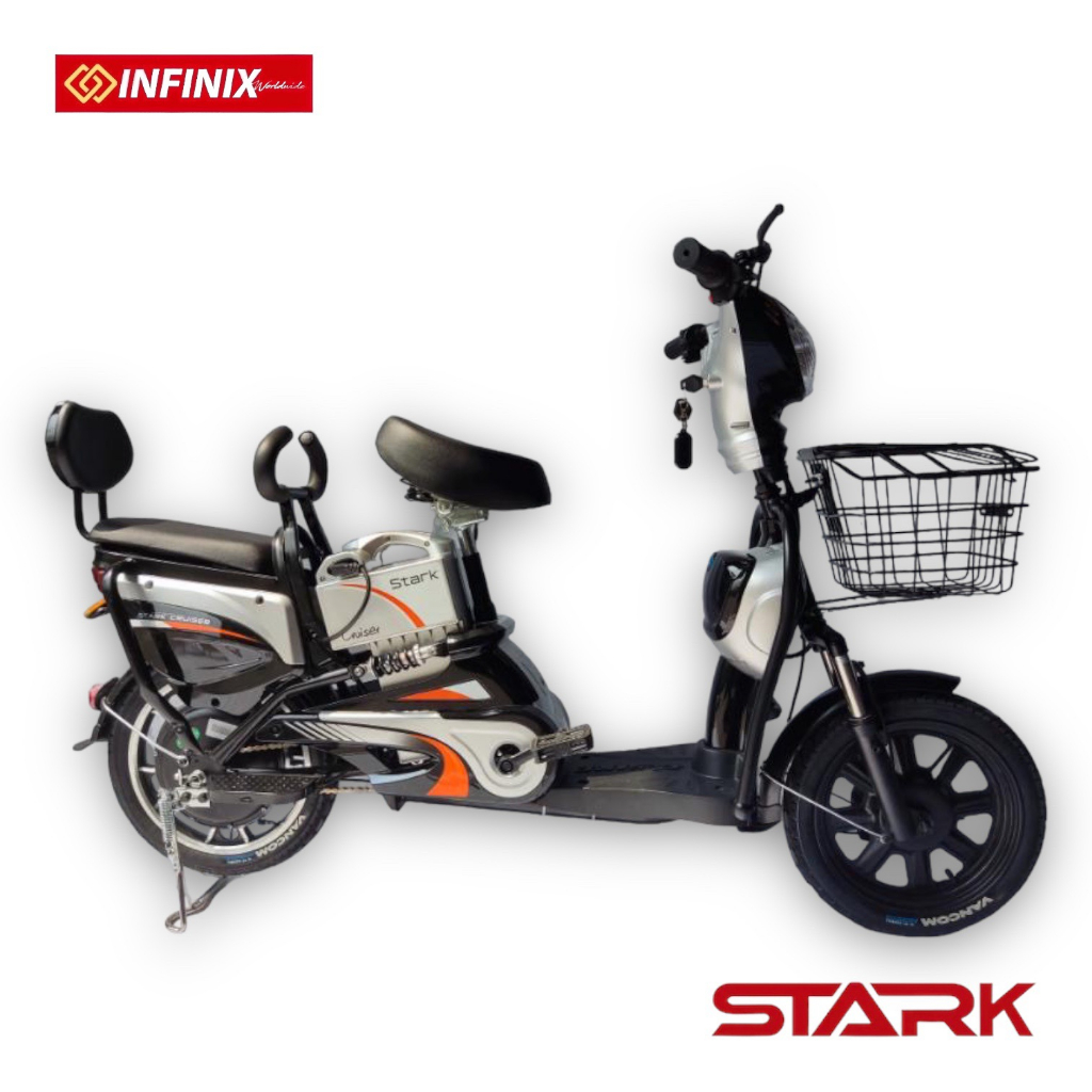 Ready Stock Ebike Scooter Two Wheeled Electric Bicycle Stark Cruiser 48V 12AH with Pedal 2Seater