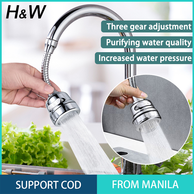 H&W Removable Kitchen Faucet Faucet Sprayer 360 Degree Rotating Kitchen
