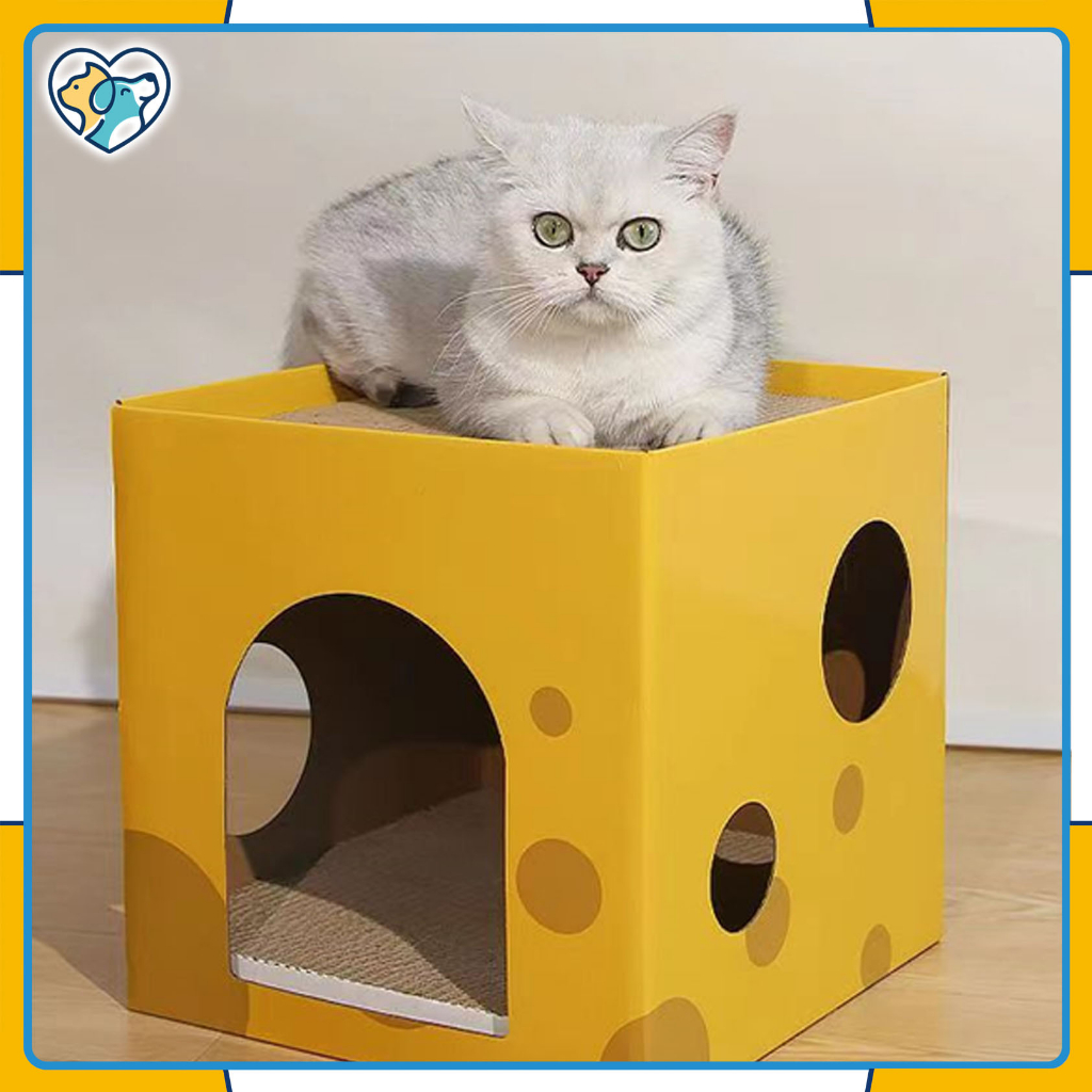 Cat Kitten Scratching Cardboard Corrugated Scratch Board Cat Pad Cheese