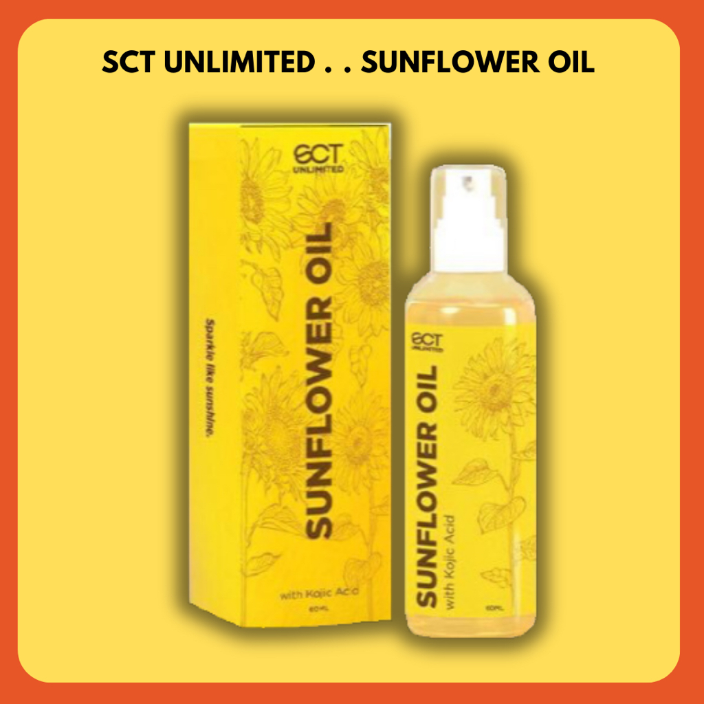 SCT Unlimited Sunflower Oil with Kojic Acid 60 ml Moisturizes body skin, underarm, hair, scalp