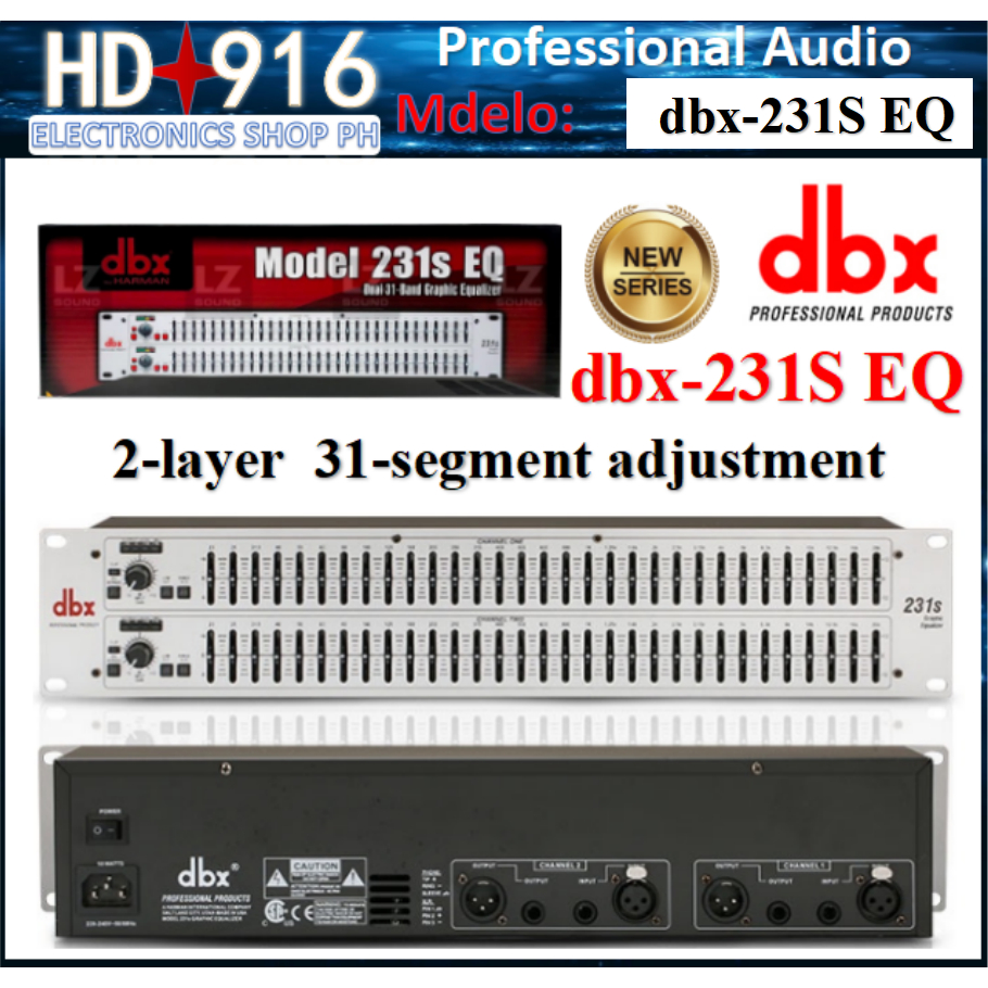 The Equalizer DBX 231S Equalizer EQ 2layer 31segment adjustment With
