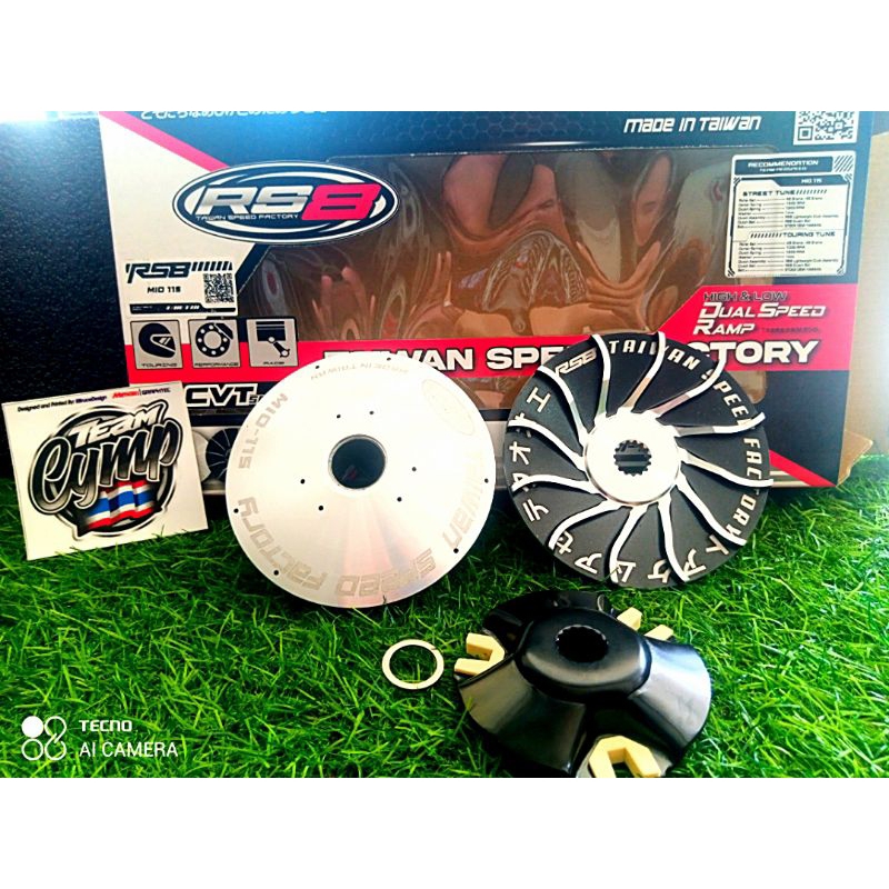 Rs8 Pulley set new edition Dual speed Ramp (TARAGSIT) Nmax / Aerox ...