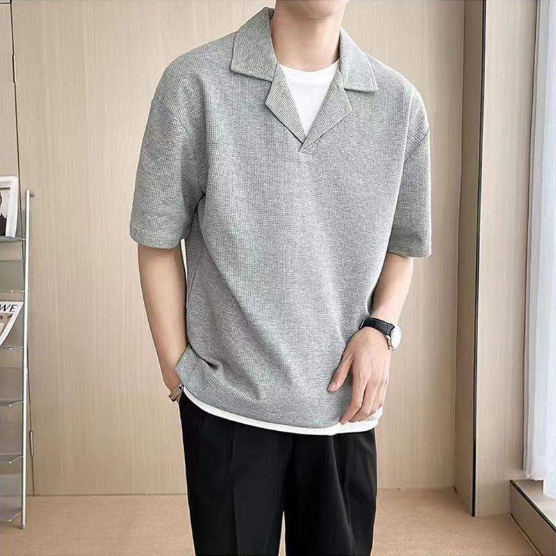 Korean Oversized Waffle Shirt for Men