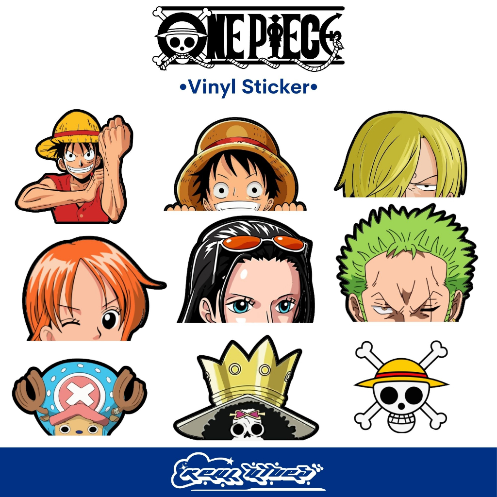 One Piece Sticker Anime Vinyl Peeker Stickers WATERPROOF | Shopee ...