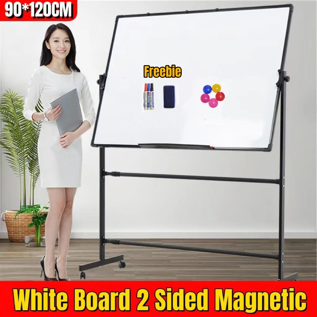 White Board Writing Board Magnetic Whiteboard with Stand mobile on ...