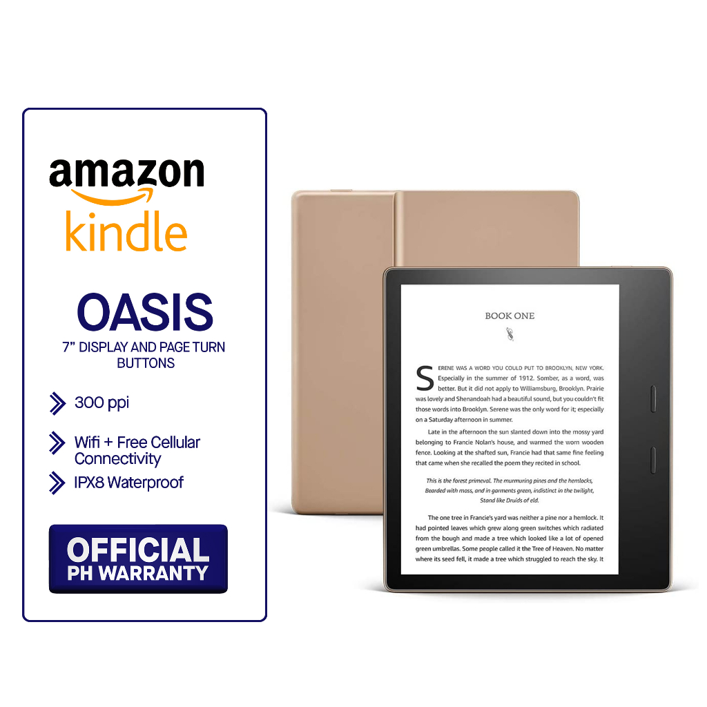Amazon Kindle Oasis With 7” display and page turn buttons Shopee