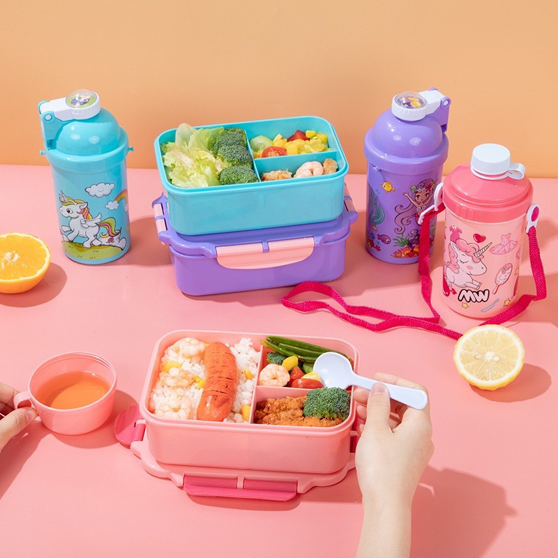Samarah Lunch Box Water Bottle for Kids Girls Boys Children School