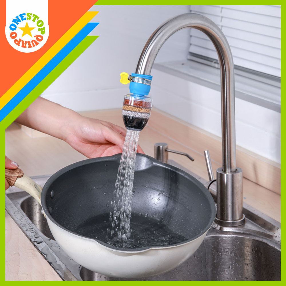 OSQ 360° Rotating Splash Proof Kitchen 6 Layers Faucet Filter Water ...
