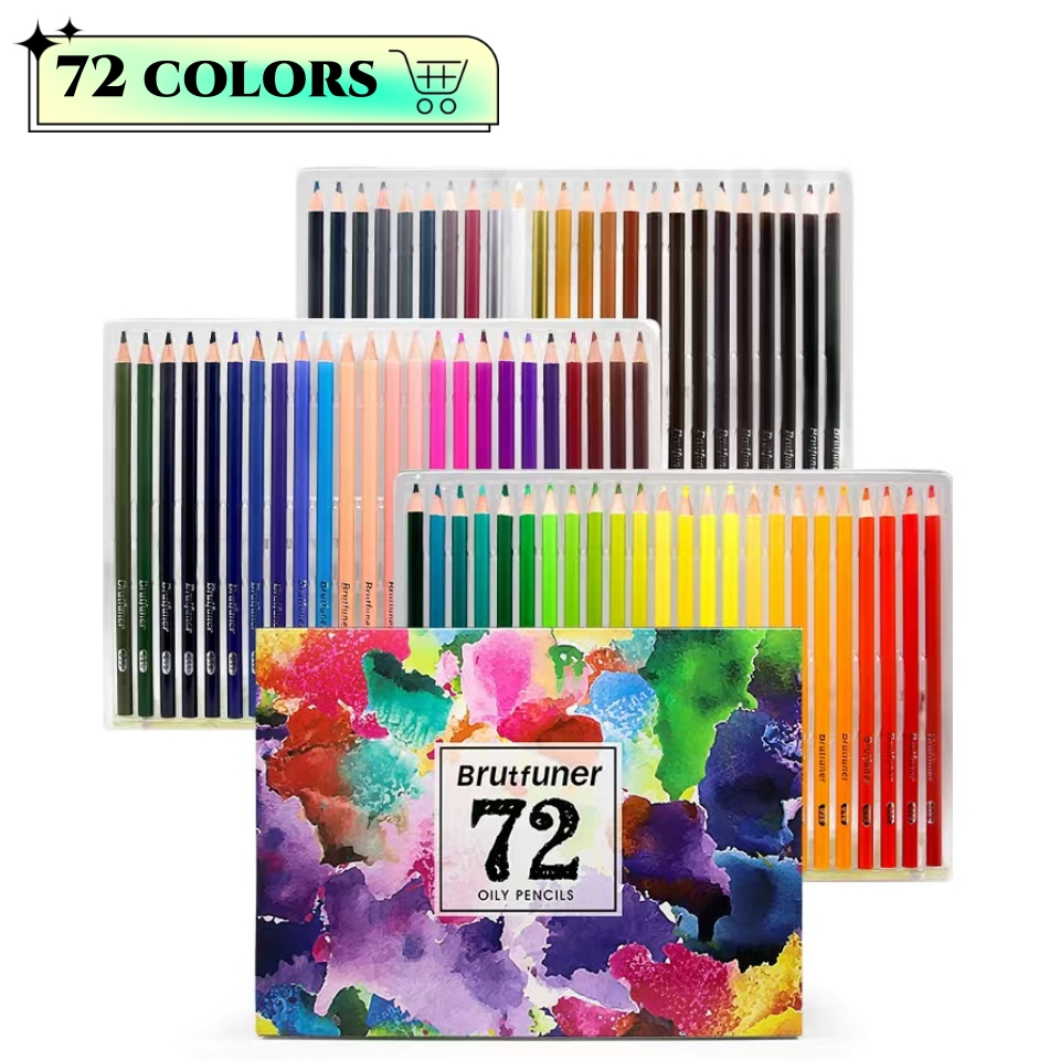 Brutfuner 48/72/80/120/180 Color Pencil Set Oily Colored Pencils