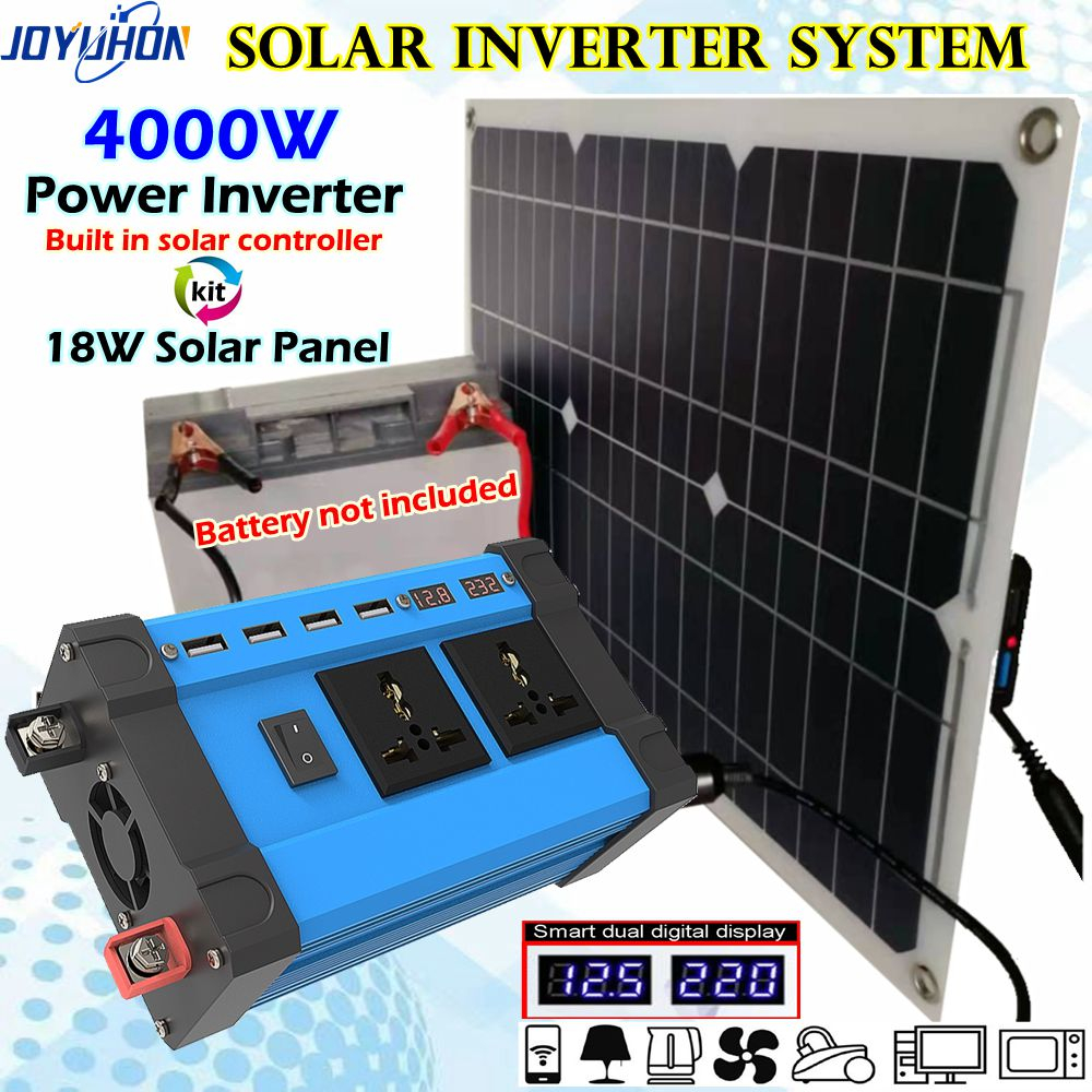 Joyuhon 4000w Solar Power System Inverter Dc12v To Ac220v Built In Solar Controller18w Solar 4590