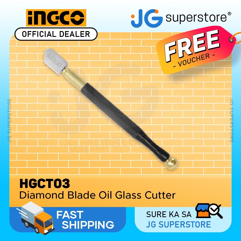 INGCO HGCT03 178mm Diamond Blade Oil Glass Cutter w/ Oil Suction Pipe, Auto Oil Feed Cutter